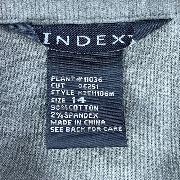 Corduroy Chore Jacket Women Size 14 Green Utility Academia Gorpcore Button Pockt - Picture 4 of 9